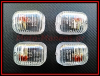 BMW G650 GS 2008-2010 ΣΕΤ ΚΡΥΣΤΑΛΛΑ ΦΛΑΣ ΛΕΥΚΑ ΜΕ ΠΟΡΤΟΚΑΛΙ ΛΑΜΠΕΣ